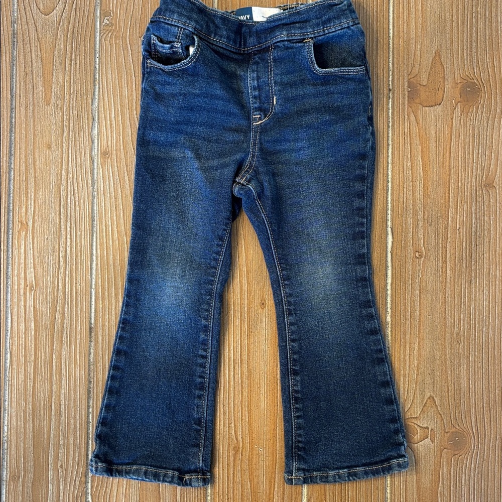 Old Navy Toddler Elastic Waist Dark Denim Flare Jeans